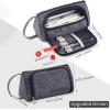 imageEASTHILL Big Capacity Pencil Case Pouch Pen Case Simple Stationery Bag School College Office Organizer for Teens Girls Adults StudentBlack M