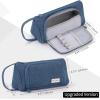 imageEASTHILL Big Capacity Pencil Case Pouch Pen Case Simple Stationery Bag School College Office Organizer for Teens Girls Adults StudentBlue
