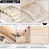 imageEASTHILL Big Capacity Pencil Case Pouch Pen Case Simple Stationery Bag School College Office Organizer for Teens Girls Adults StudentCream
