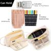 imageEASTHILL Big Capacity Pencil Case Pouch Pen Case Simple Stationery Bag School College Office Organizer for Teens Girls Adults StudentCream