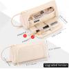 imageEASTHILL Big Capacity Pencil Case Pouch Pen Case Simple Stationery Bag School College Office Organizer for Teens Girls Adults StudentCream