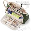 imageEASTHILL Big Capacity Pencil Case Pouch Pen Case Simple Stationery Bag School College Office Organizer for Teens Girls Adults StudentDeep Green XW