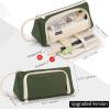 imageEASTHILL Big Capacity Pencil Case Pouch Pen Case Simple Stationery Bag School College Office Organizer for Teens Girls Adults StudentDeep Green XW
