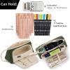 imageEASTHILL Big Capacity Pencil Case Pouch Pen Case Simple Stationery Bag School College Office Organizer for Teens Girls Adults StudentDeep Green XW