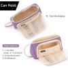imageEASTHILL Big Capacity Pencil Case Pouch Pen Case Simple Stationery Bag School College Office Organizer for Teens Girls Adults StudentDeep Purple XW