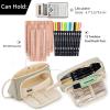 imageEASTHILL Big Capacity Pencil Case Pouch Pen Case Simple Stationery Bag School College Office Organizer for Teens Girls Adults StudentLight Green XW