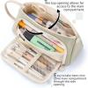 imageEASTHILL Big Capacity Pencil Case Pouch Pen Case Simple Stationery Bag School College Office Organizer for Teens Girls Adults StudentLight Green XW