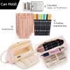 imageEASTHILL Big Capacity Pencil Case Pouch Pen Case Simple Stationery Bag School College Office Organizer for Teens Girls Adults StudentLight Pink XW