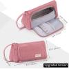imageEASTHILL Big Capacity Pencil Case Pouch Pen Case Simple Stationery Bag School College Office Organizer for Teens Girls Adults StudentPink
