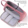 imageEASTHILL Big Capacity Pencil Case Pouch Pen Case Simple Stationery Bag School College Office Organizer for Teens Girls Adults StudentPink