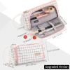 imageEASTHILL Big Capacity Pencil Case Pouch Pen Case Simple Stationery Bag School College Office Organizer for Teens Girls Adults StudentPlaid White