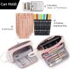 imageEASTHILL Big Capacity Pencil Case Pouch Pen Case Simple Stationery Bag School College Office Organizer for Teens Girls Adults StudentPlaid White