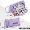 imageEASTHILL Big Capacity Pencil Case Pouch Pen Case Simple Stationery Bag School College Office Organizer for Teens Girls Adults StudentPurple