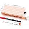 imageEASTHILL Big Capacity Pencil Pen Case Office College School Large Storage High Capacity 3 Layers Pencil Bag Zipper Stationery Pouch Holder Box Multifunctional Organizer Pink
