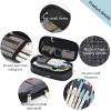 imageEASTHILL Big Capacity Pencil Pen Case Office College School Large Storage High Capacity Bag Pouch Holder Box Organizer Blue CyanBlack