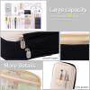 imageEASTHILL Big Capacity Pencil Pen Case Office College School Large Storage High Capacity Bag Pouch Holder Box Organizer Blue CyanBlack White