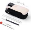 imageEASTHILL Big Capacity Pencil Pen Case Office College School Large Storage High Capacity Bag Pouch Holder Box Organizer Blue CyanBlack White
