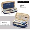 imageEASTHILL Big Capacity Pencil Pen Case Office College School Large Storage High Capacity Bag Pouch Holder Box Organizer Blue CyanBlue