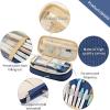 imageEASTHILL Big Capacity Pencil Pen Case Office College School Large Storage High Capacity Bag Pouch Holder Box Organizer Blue CyanBlue