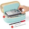 imageEASTHILL Big Capacity Pencil Pen Case Office College School Large Storage High Capacity Bag Pouch Holder Box Organizer Blue CyanCyan