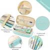 imageEASTHILL Big Capacity Pencil Pen Case Office College School Large Storage High Capacity Bag Pouch Holder Box Organizer Blue CyanCyan