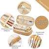 imageEASTHILL Big Capacity Pencil Pen Case Office College School Large Storage High Capacity Bag Pouch Holder Box Organizer Blue CyanKhaki