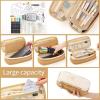 imageEASTHILL Big Capacity Pencil Pen Case Office College School Large Storage High Capacity Bag Pouch Holder Box Organizer Blue CyanKhaki
