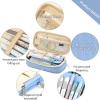 imageEASTHILL Big Capacity Pencil Pen Case Office College School Large Storage High Capacity Bag Pouch Holder Box Organizer Blue CyanLight Blue