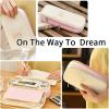 imageEASTHILL Big Capacity Pencil Pen Case Office College School Large Storage High Capacity Bag Pouch Holder Box Organizer Blue CyanPink