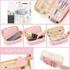 imageEASTHILL Big Capacity Pencil Pen Case Office College School Large Storage High Capacity Bag Pouch Holder Box Organizer Blue CyanPink
