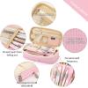 imageEASTHILL Big Capacity Pencil Pen Case Office College School Large Storage High Capacity Bag Pouch Holder Box Organizer Blue CyanPink