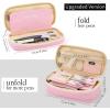 imageEASTHILL Big Capacity Pencil Pen Case Office College School Large Storage High Capacity Bag Pouch Holder Box Organizer Blue CyanPink