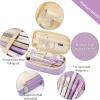 imageEASTHILL Big Capacity Pencil Pen Case Office College School Large Storage High Capacity Bag Pouch Holder Box Organizer Blue CyanPurple