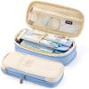 imageEASTHILL Big Capacity Pencil Pen Case Office College School Large Storage High Capacity Bag Pouch Holder Box Organizer Blue CyanLight Blue