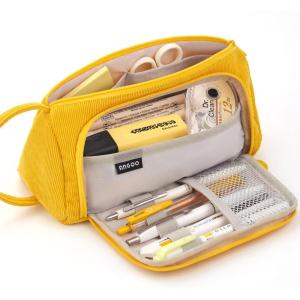 imageEASTHILL Big Capacity Pencil Case Pouch Pen Case Simple Stationery Bag School College Office Organizer for Teens Girls Adults StudentYellow