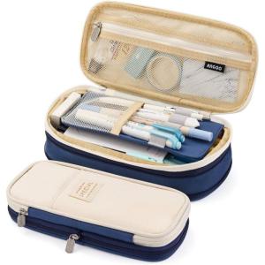 imageEASTHILL Big Capacity Pencil Pen Case Office College School Large Storage High Capacity Bag Pouch Holder Box Organizer Blue CyanBlue