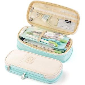 imageEASTHILL Big Capacity Pencil Pen Case Office College School Large Storage High Capacity Bag Pouch Holder Box Organizer Blue CyanCyan