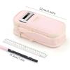 imageEASTHILL Big Capacity Pencil Case Large Pencil Pouch Stationery Pen Bag for Teen GirlsNavyPink