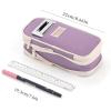 imageEASTHILL Big Capacity Pencil Case Large Pencil Pouch Stationery Pen Bag for Teen GirlsNavyPurple