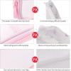 imageEASTHILL Grid Mesh Pen Pencil Case with Zipper Clear Makeup Color Pouch Cosmetics Bag MultiPurpose Travel School Teen Girls Transparent Stationary Bag Office Organizer Box for AdlutsPurplePink