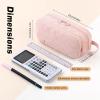 imageEASTHILL Large Capacity Pencil Case Cute Pencil Pouch with Handle Stationery Pen Bag for Teen GirlsPinkPink