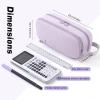 imageEASTHILL Large Capacity Pencil Case Cute Pencil Pouch with Handle Stationery Pen Bag for Teen GirlsPinkPurple