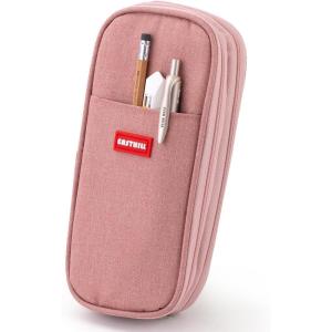 imageEASTHILL Big Capacity Pencil Case Large Pencil Pouch Stationery Pen Bag for Teen GirlsNavyDeep Pink